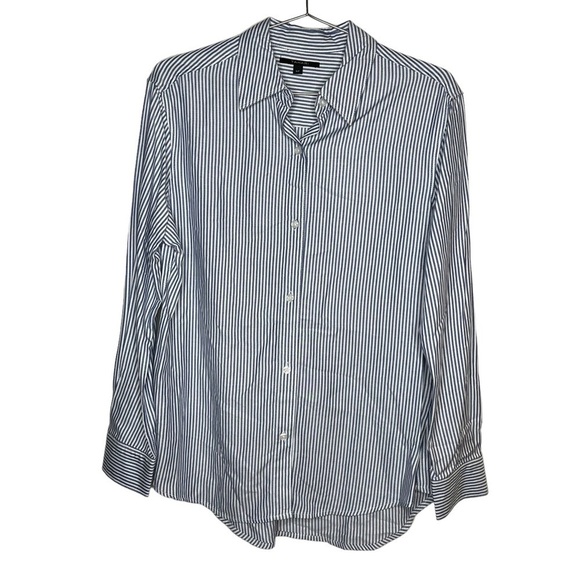 TAHARI Pinstripe Striped Button Up Shirt Long Sleeve - Picture 1 of 8
